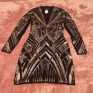 New w/tags gorgeous Express mini long sleeve sequin dress. Size XS